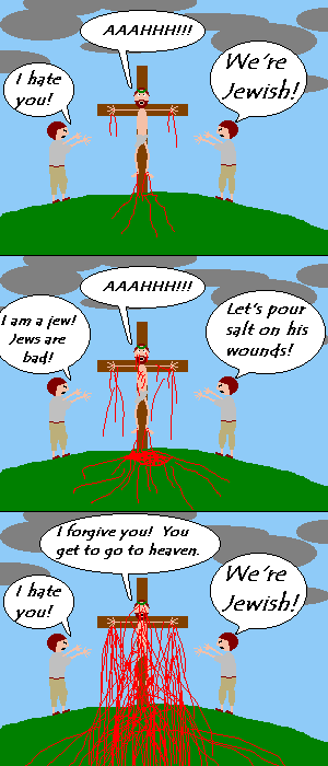JEWS LAUGH; SON OF GOD IS MAIMED, BEATEN, AND KILLED