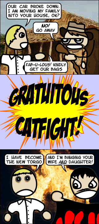 GRATUITOUS CATFIGHT